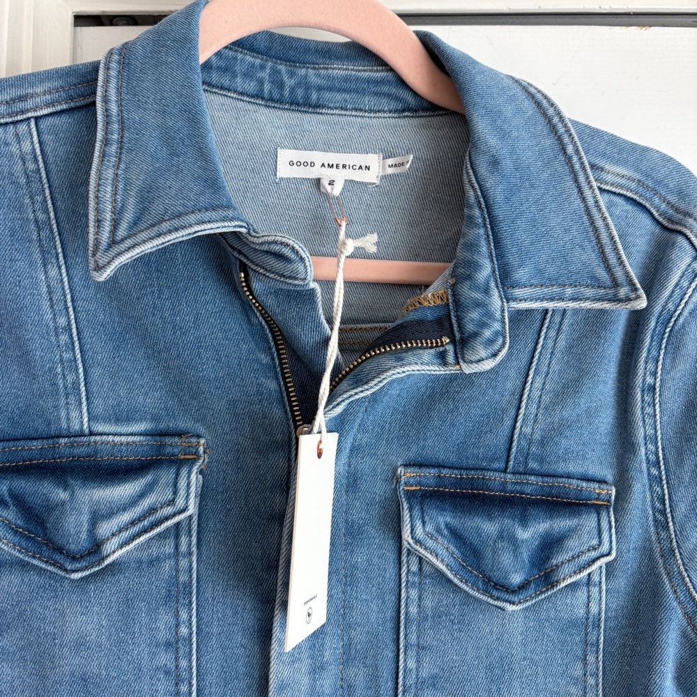 Good American: Fit for success denim jumpsuit Blue 274 - Picture 6 of 13